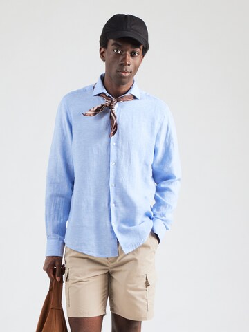 Coupe regular Chemise 'Antonelli' Bruun & Stengade en bleu : devant