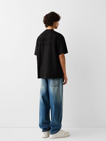 T-Shirt Bershka en noir