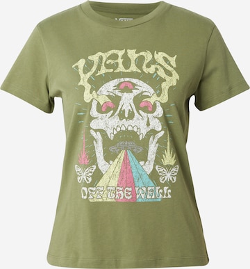 VANS - Camiseta 'SKULL SAUCER' en verde: frente