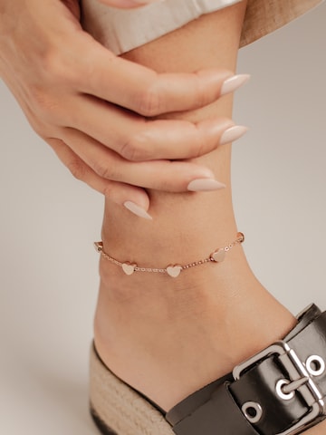 Gioiello per i piedi 'Hearts' di Hey Happiness in oro