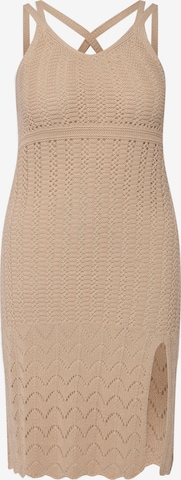 Ulla Popken Dress in Beige: front