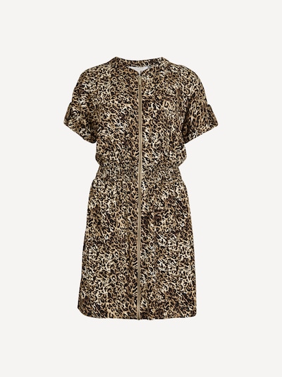 Apricot Leopard Print Zip-Down Mini Dress ' ' in braun, Produktansicht