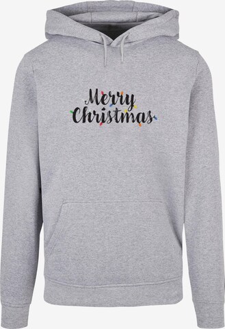 Merchcode Sweatshirt 'Merry Christmas Lights' in Grey: front