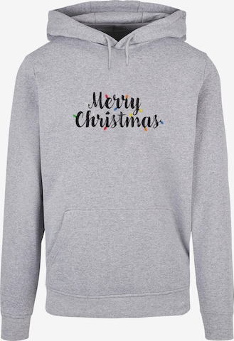 Merchcode Sweatshirt 'Merry Christmas Lights' in Grau: predná strana