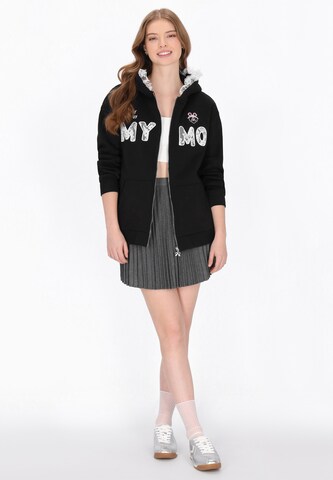 MYMO - Sudadera con cremallera en negro
