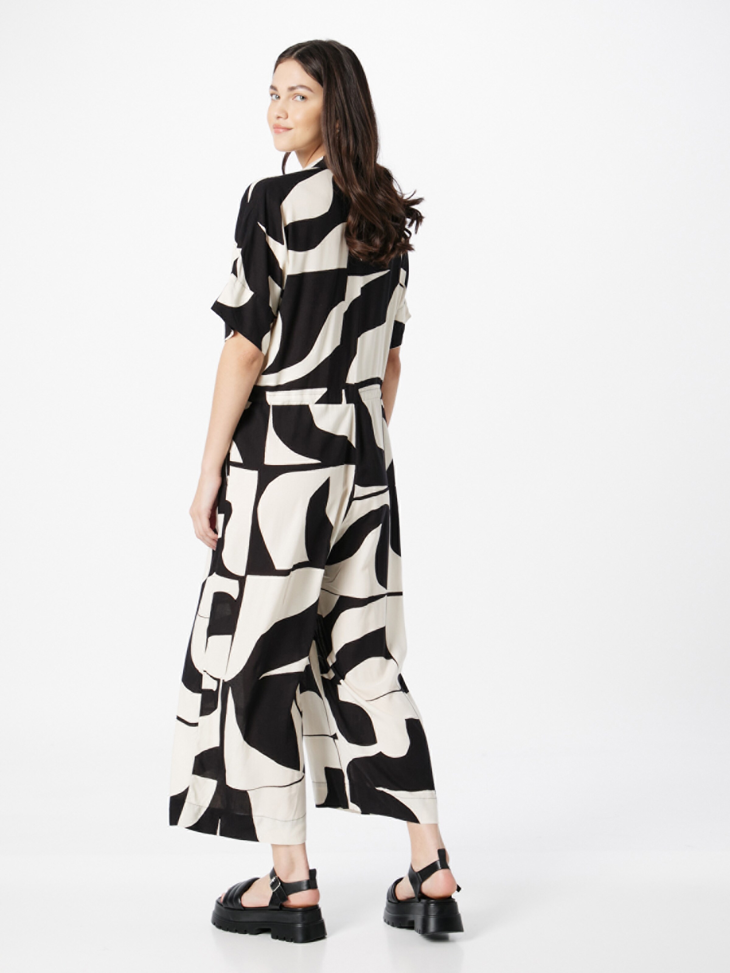 Monki black and top white striped dress