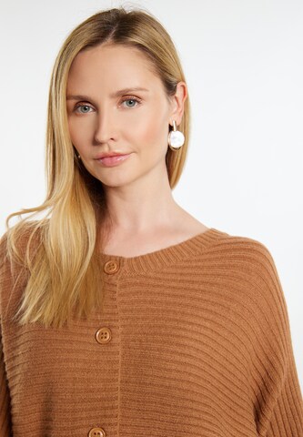 usha WHITE LABEL Knit Cardigan in Brown