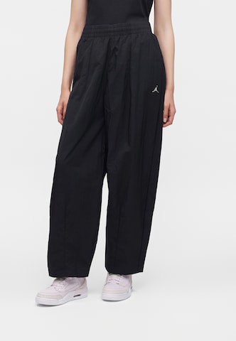Jordan - Pierna ancha Pantalón plisado 'Brooklyn' en negro: frente