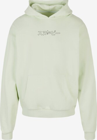 Merchcode Sweatshirt ' Peanuts - Snoopy ' in Groen: voorkant