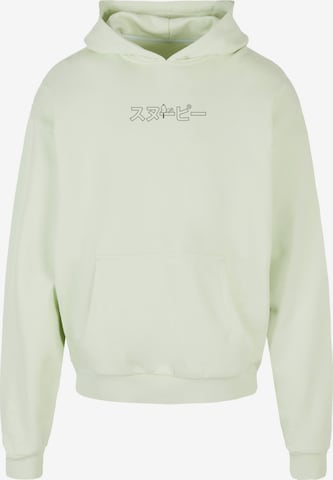 Merchcode Sweatshirt ' Peanuts - Snoopy ' in Green: front