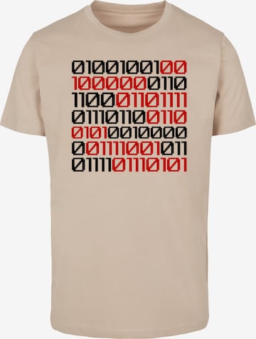 F4NT4STIC Shirt 'I love you 01001001 Binary Code Valentinstag' in Beige: voorkant