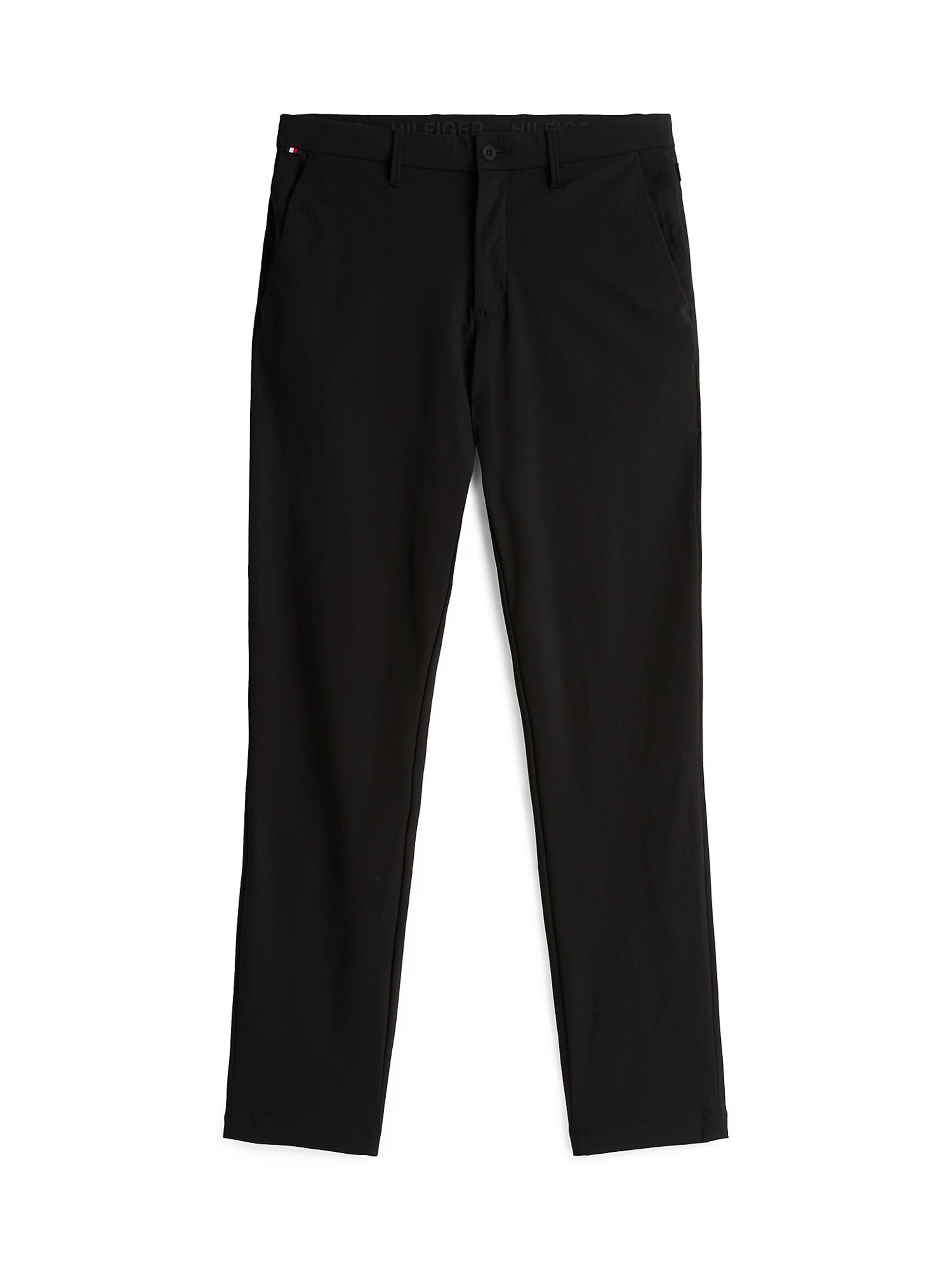 TOMMY HILFIGER Regular Chino Pants in Black: front
