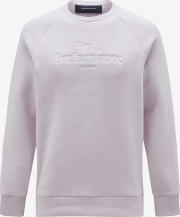 PEAK PERFORMANCE Sweatshirt Pullover 'Crew' in Pink: predná strana