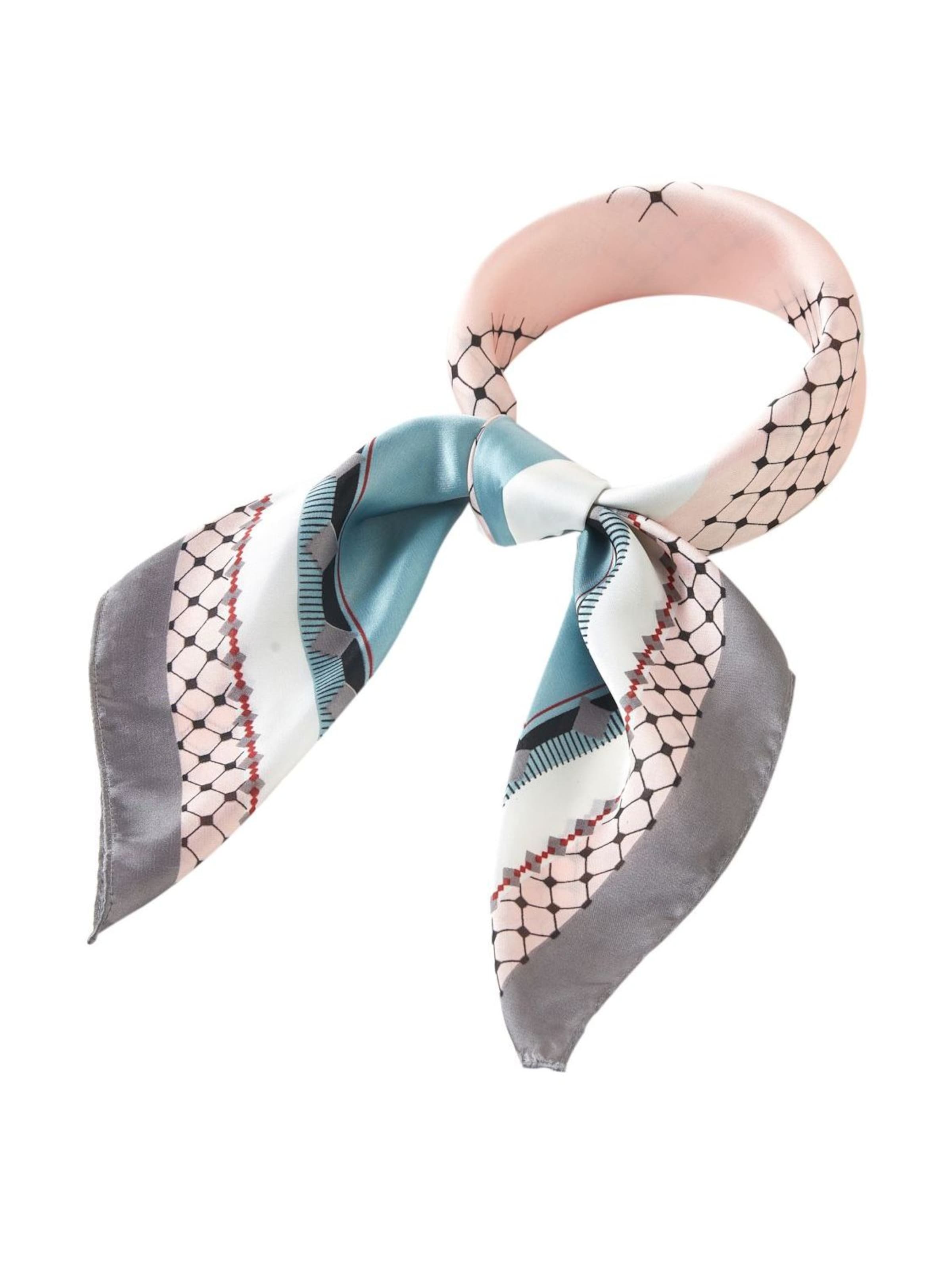 alberto cabale - Chal 'Petit carré de Soie Mixpoint Cléo' en rosa