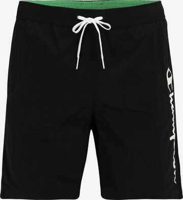 Champion Authentic Athletic Apparel Plavecké šortky – černá: přední strana