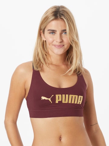 PUMA Bustier Sport bh in Rood: voorkant