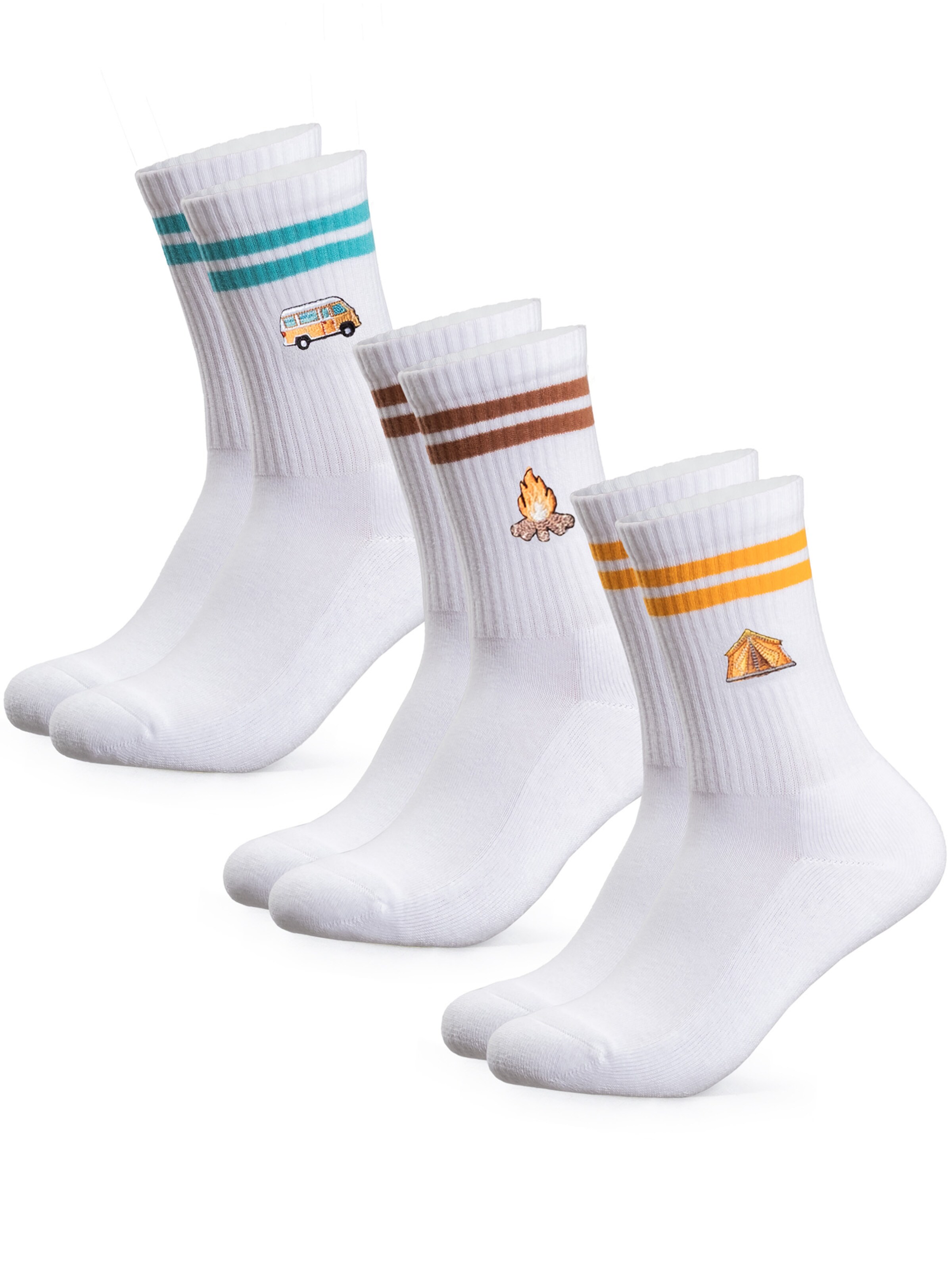 Occulto Socken 'Rio' in Weiß: Vorderseite