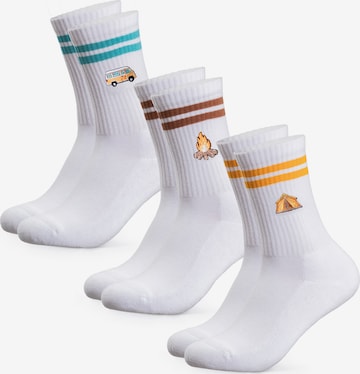 Occulto Socken 'Rio' in Weiß: Vorderseite