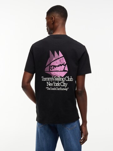 Tommy Jeans Shirt 'SAILBOAT' in Black: front