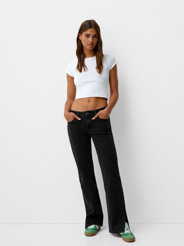 Bershka Normalny krój Jeansy w kolorze czarny