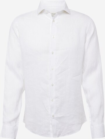 Coupe slim Chemise 'Perth' Bruun & Stengade en blanc : devant