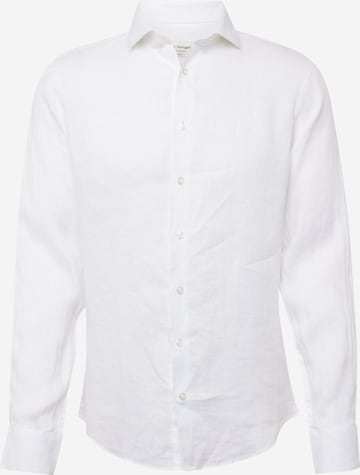 Coupe slim Chemise 'Perth' Bruun & Stengade en blanc : devant