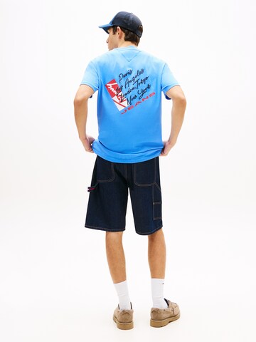 Tommy Jeans Majica | modra barva: sprednja stran