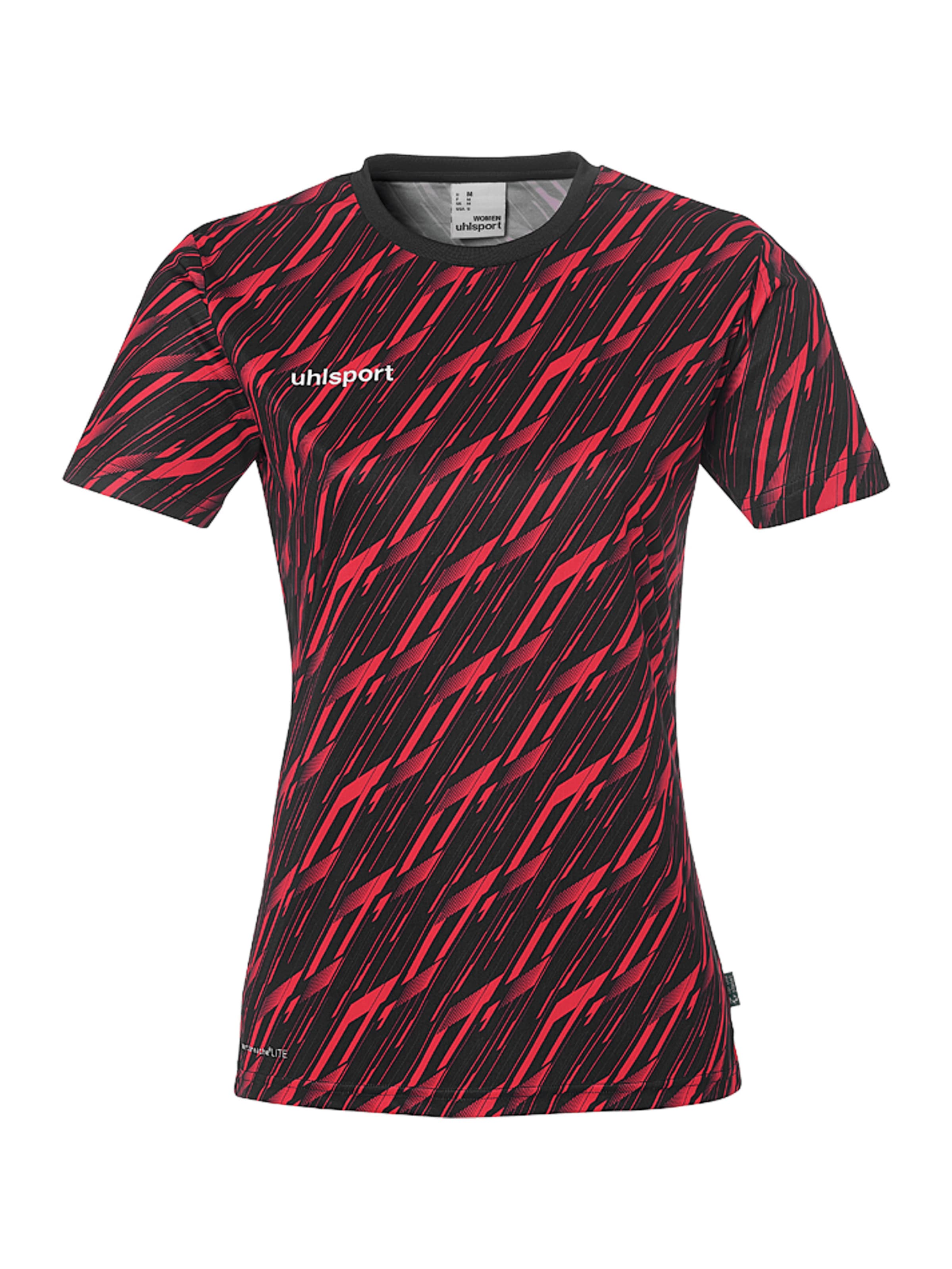 Tricou funcțional 'Progressive 28' de la UHLSPORT pe negru: față