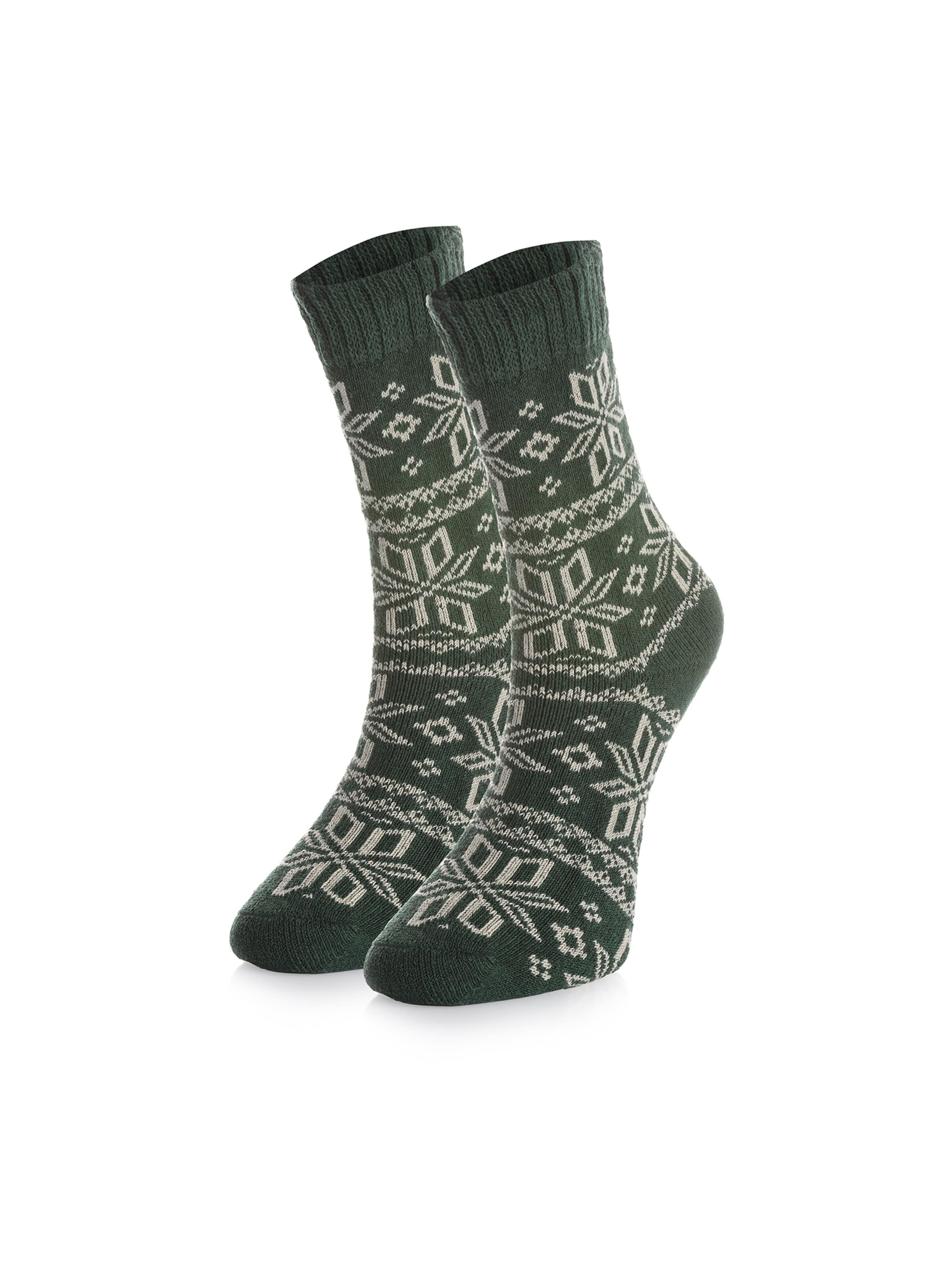 Crea Socks Sukat 'Winter' värissä vihreä