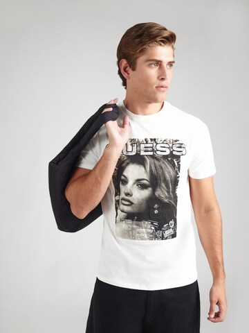 GUESS Shirt 'CONCERT GIRL' in White: front