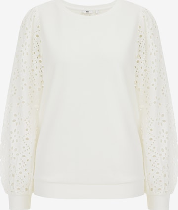 Pull-over WE Fashion en blanc : devant