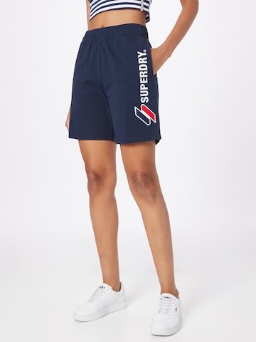 Superdry Loosefit Shorts 'Code' in Blau: predná strana