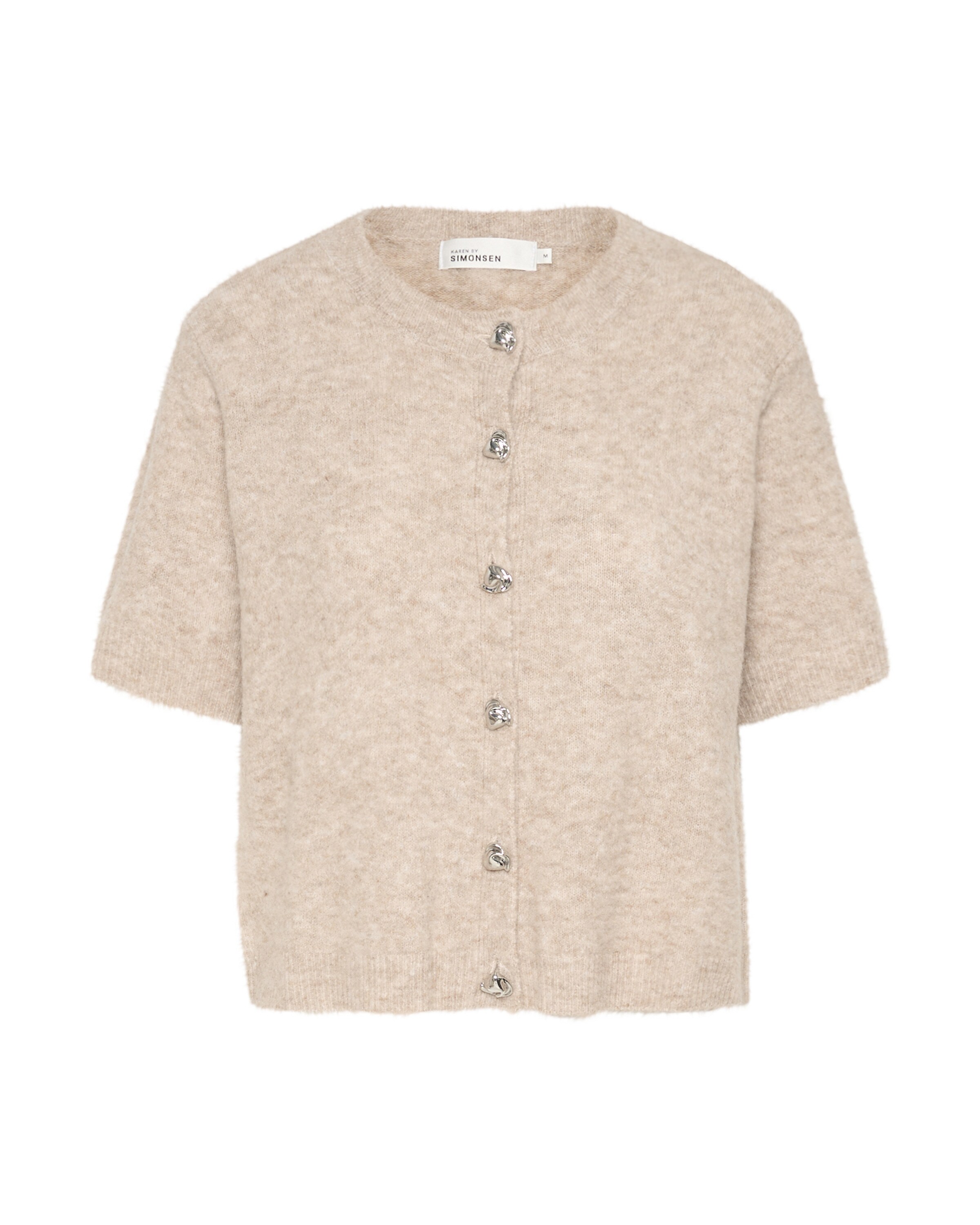 KAREN BY SIMONSEN Strickjacke 'Oabelle' in Beige: Vorderseite