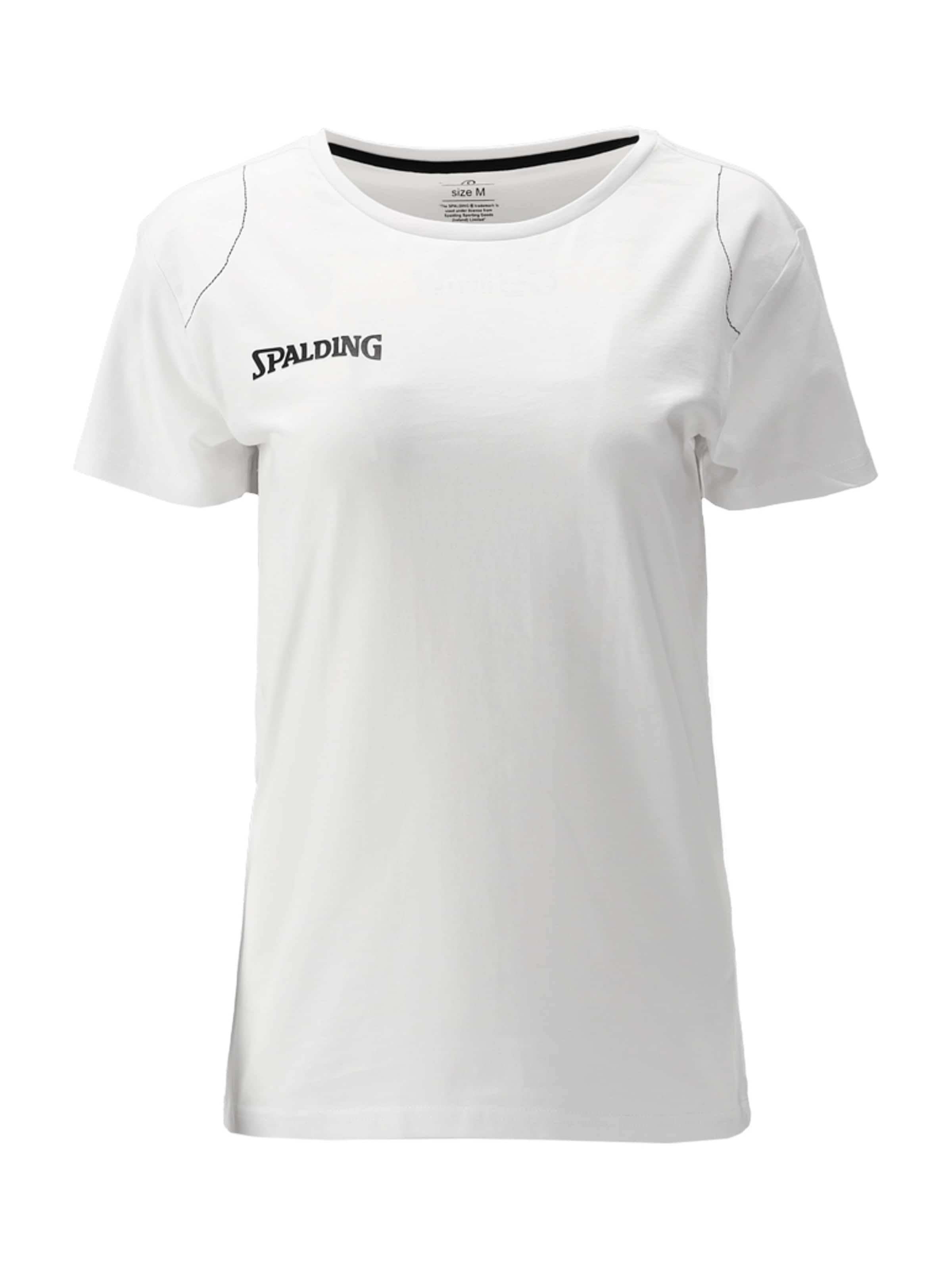 Tricou funcțional 'Essential' de la SPALDING pe alb: față