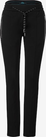 CECIL Slim fit Pants 'Tracey' in Black: front