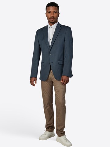PIERRE CARDIN Slim Fit Sakko 'Grant' in melierter Optik in Blau