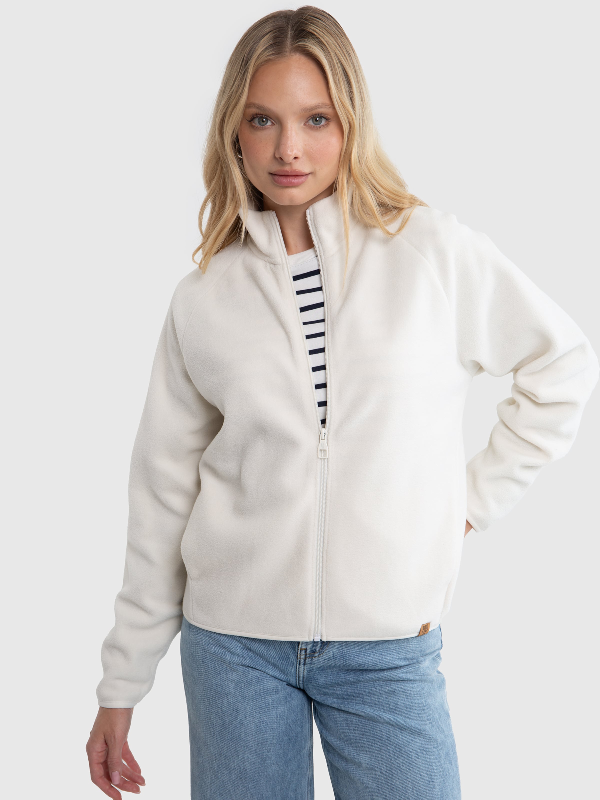 BIG STAR Fleece Jacket SHERLEY in White ABOUT YOU