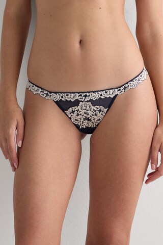 INTIMISSIMI Thong 'Pretty Flowers' in Blue: front