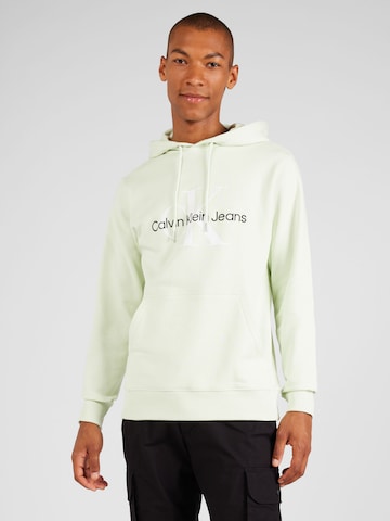 Calvin Klein Jeans Sweatshirt 'Essentials' in Grün: predná strana