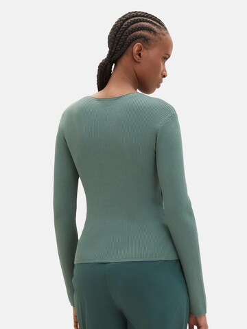 TOM TAILOR DENIM Sweater in Green