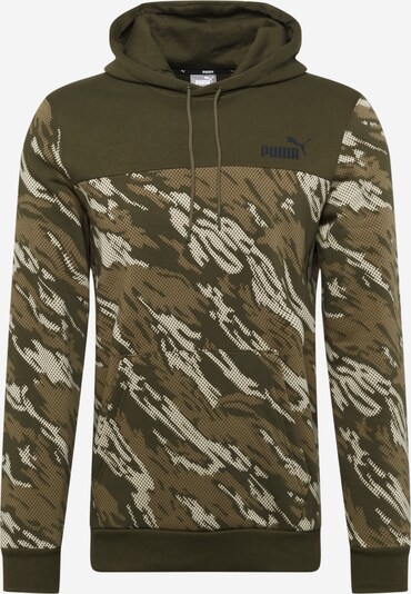 PUMA Sportsweatshirt in creme / khaki / dunkelgrün, Produktansicht