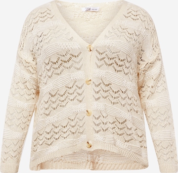 Z-One Knit Cardigan 'Larina' in Beige: front