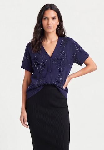 usha BLACK LABEL - Casaco de malha em azul: frente