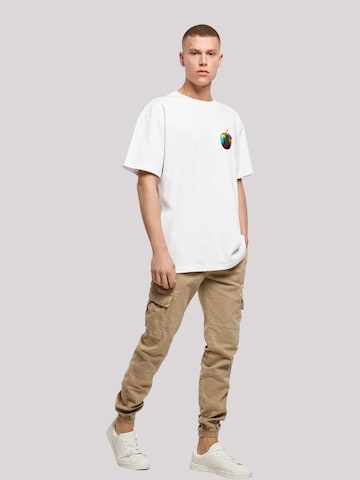 F4NT4STIC Shirt 'Colorfood Collection - Rainbow Apple' in White