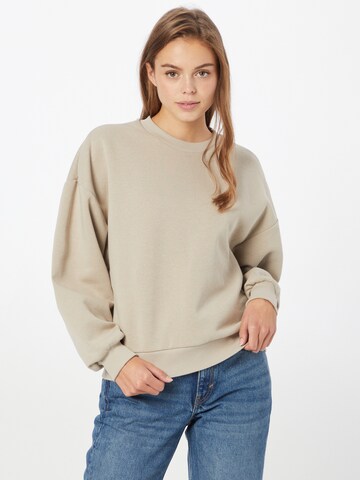 Gina Tricot Sweatshirt in Beige: front
