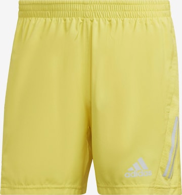 ADIDAS SPORTSWEAR Workout Pants 'Own the Run' in Yellow: front