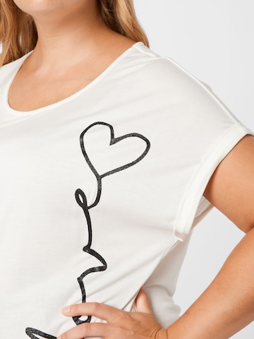 ABOUT YOU Curvy - Camiseta 'Maja' en blanco