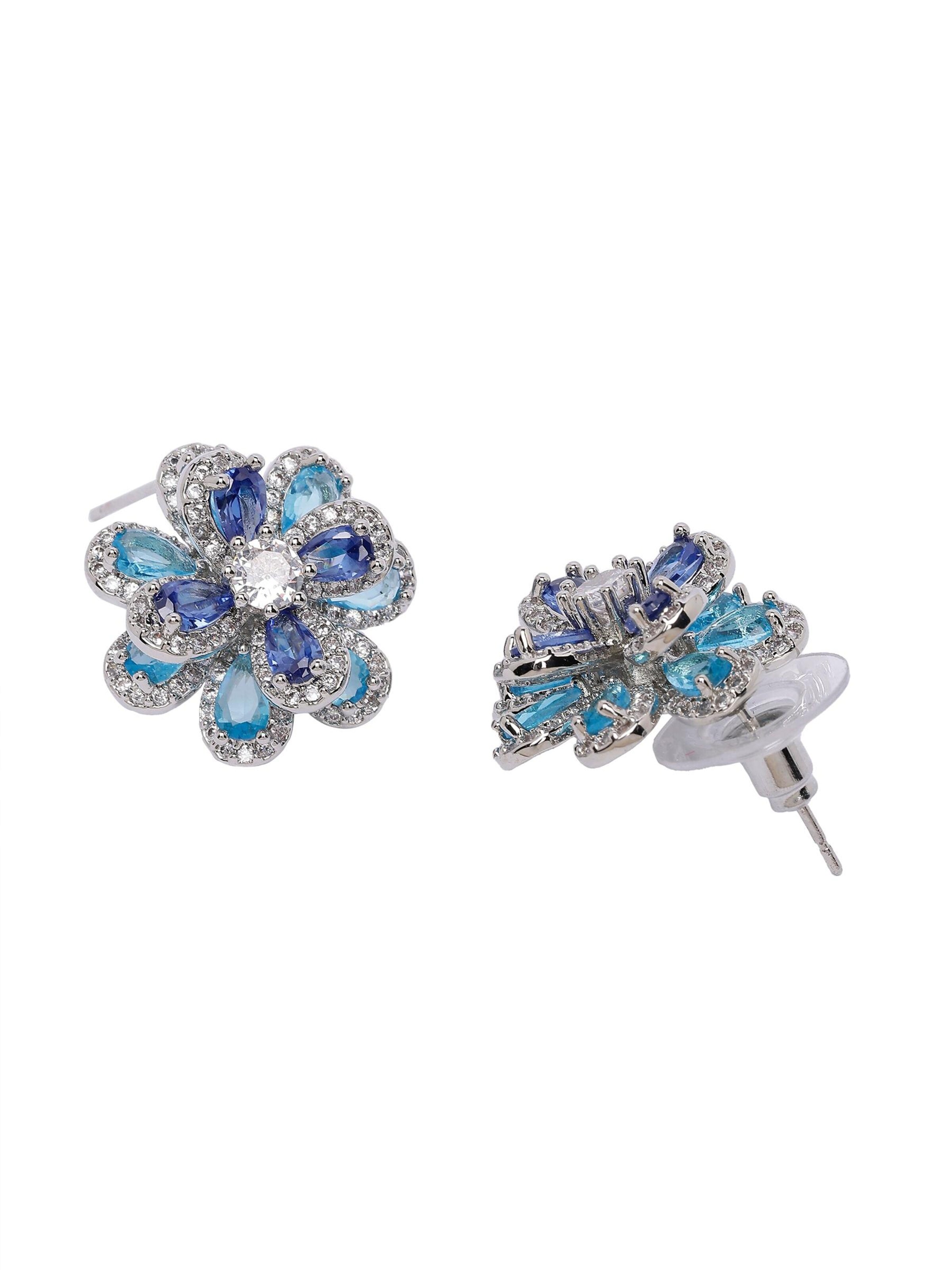 Boucles d'oreilles 'Brigitaka' AVANT-GARDE PARIS en bleu