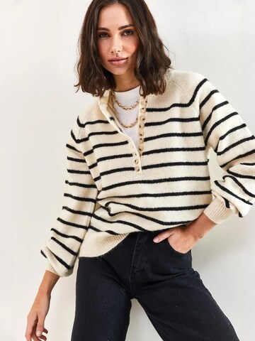 Bianco Lucci Pullover 'Pullover'‌‌‌‌‌‌ in Weiß