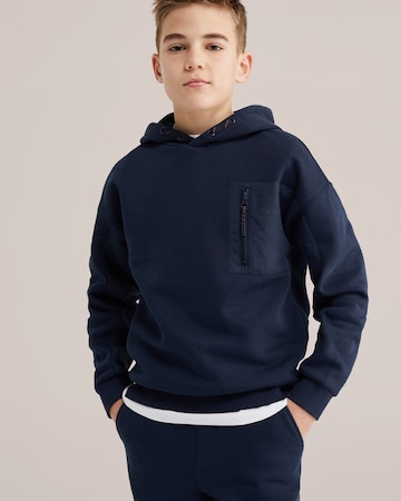 WE FashionSweater majica - plava boja: prednji dio